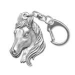 Pewter Horse Head Key Ring - 6103KP